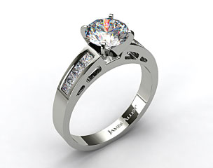 14k White Gold 0.42ct Channel Set Diamond Engagement Ring